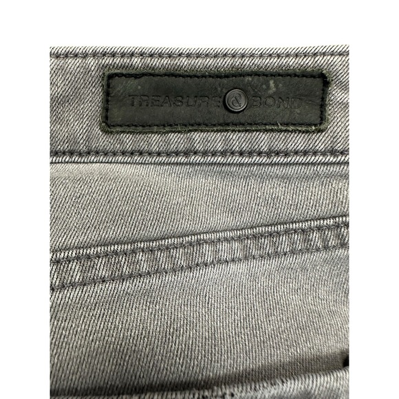 Treasure & Bond Women Distressed Faded Black Jeans Mid-Rise Skinny Ankle Sz 30 - Picture 12 of 14